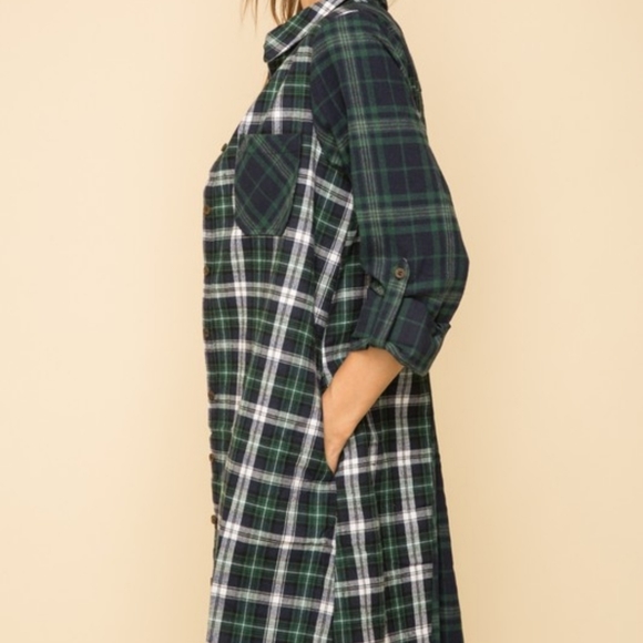 Flannel Shirt Dress - Picture 4 of 8